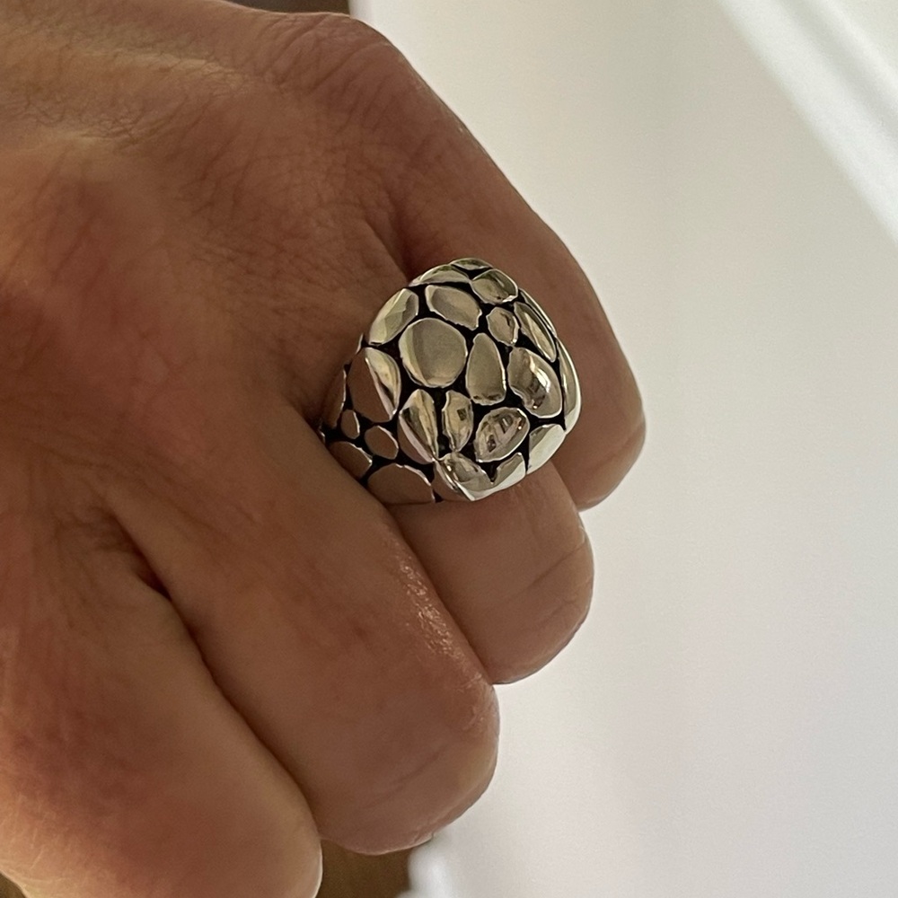 Premier Designs Concord silver cobblestone dome ring 5